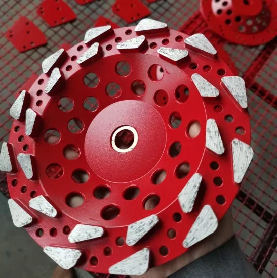 Diamond PCD Cup Wheels with 12 Small PCD Concrete Grinding Wheel Abrasive Diamond Tool (JOY-CW-PCD12)